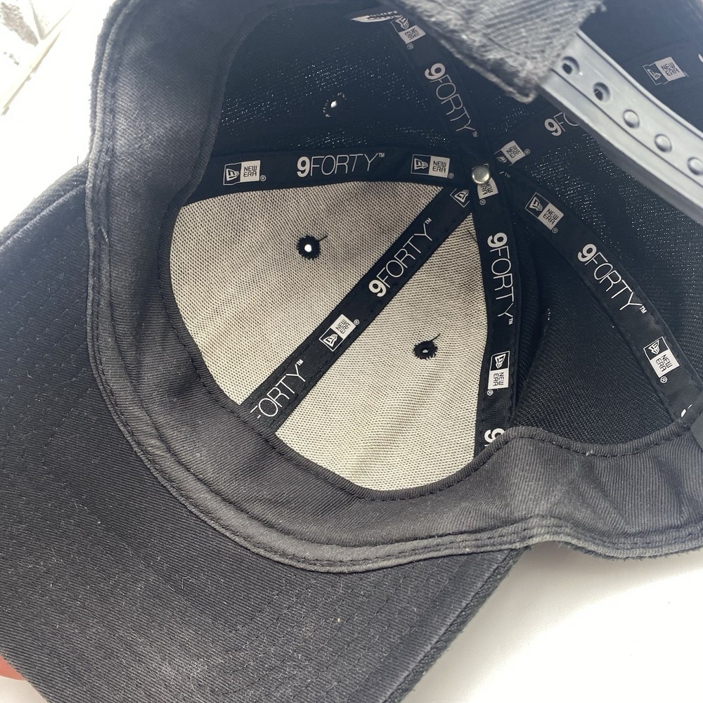 New Orleans Saints Hat Blackout New Era 9Forty SnapBack Black Cleaned - Picture 9 of 12